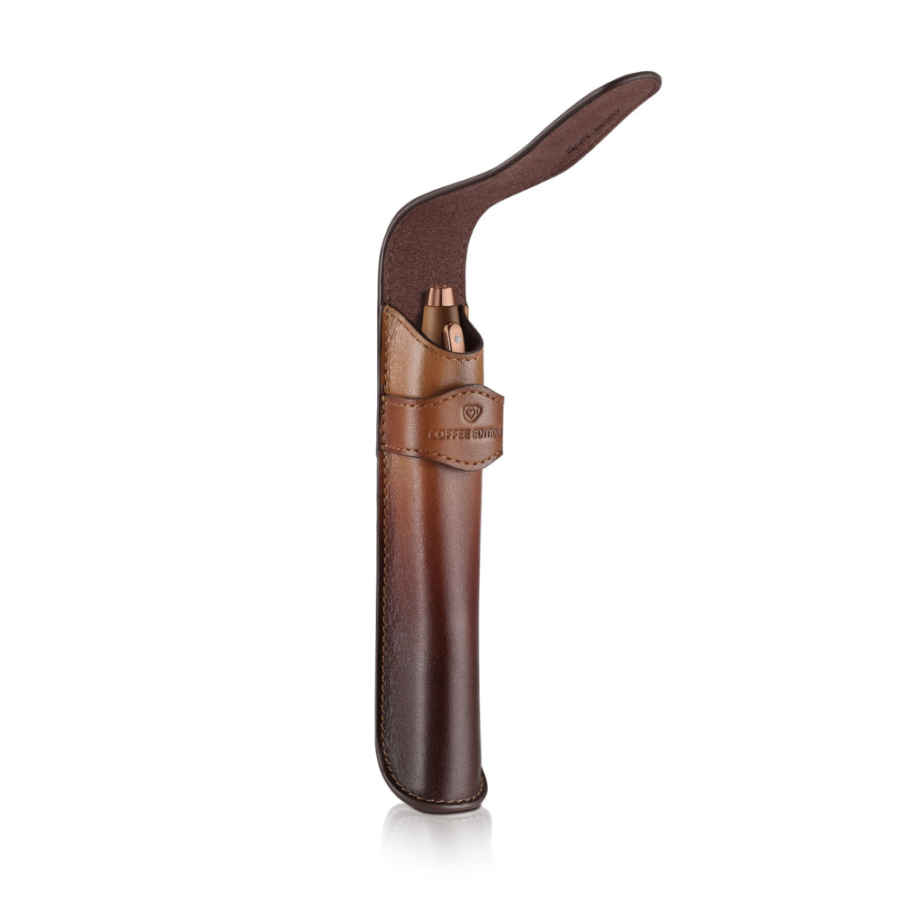 Sheaffer 100 G9374 Coffee Edition Matt Brown with Brown PVD Trims Ballpoint Pen with Coffee Pen Pouch Gift Set