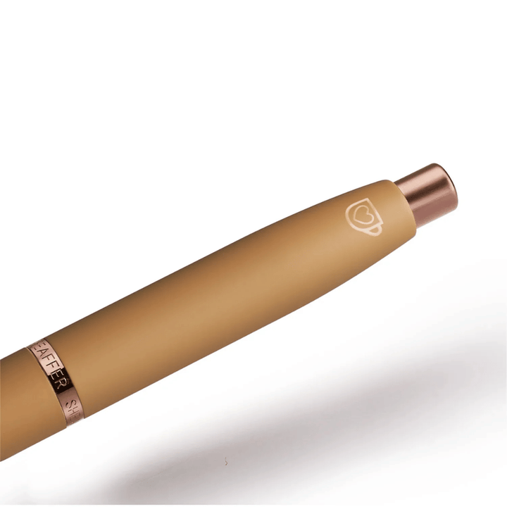 Sheaffer VFM G9428 Coffee Edition Matt Brown with Brown PVD Trims Ballpoint Pen with Coffee Pen Pouch Gift Set