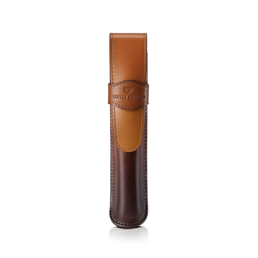 Sheaffer VFM G9428 Coffee Edition Matt Brown with Brown PVD Trims Medium Fountain Pen with Coffee Pen Pouch Gift Set