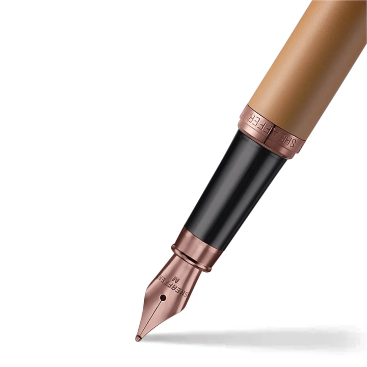 Sheaffer VFM G9428 Coffee Edition Matt Brown with Brown PVD Trims Medium Fountain Pen with Coffee Pen Pouch Gift Set