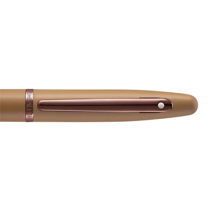 Sheaffer VFM G9428 Coffee Edition Matt Brown with Brown PVD Trims Medium Fountain Pen with Coffee Pen Pouch Gift Set