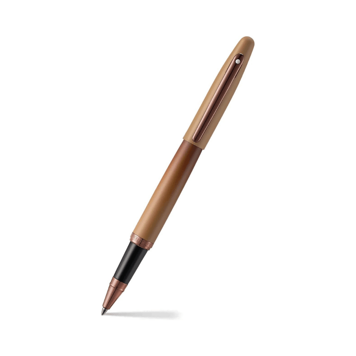 Sheaffer VFM G9428 Coffee Edition Matt Brown with Brown PVD Trims Rollerball Pen with Coffee Pen Pouch Gift Set