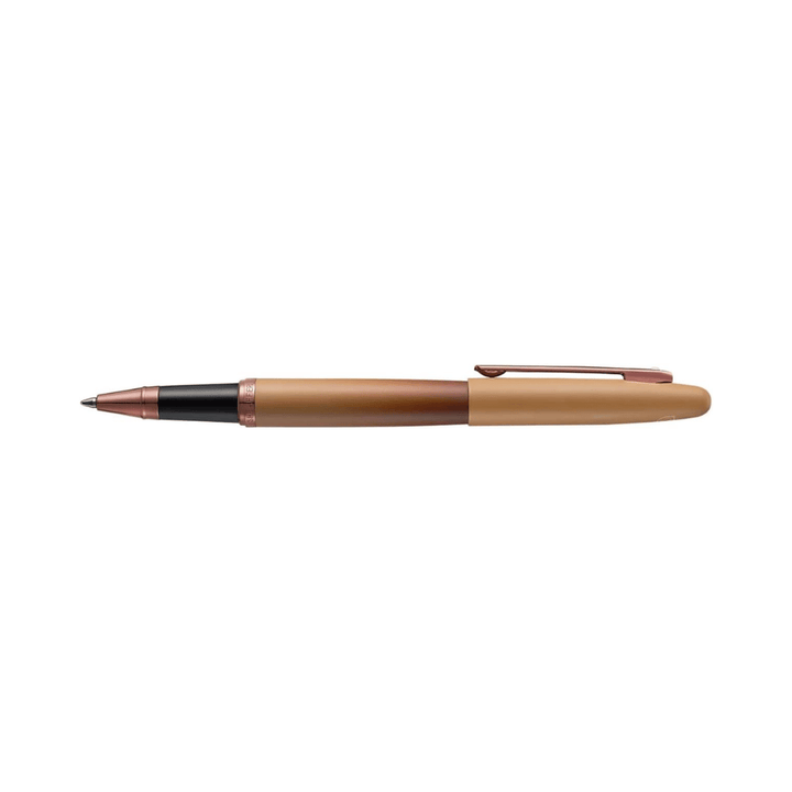 Sheaffer VFM G9428 Coffee Edition Matt Brown with Brown PVD Trims Rollerball Pen with Coffee Pen Pouch Gift Set