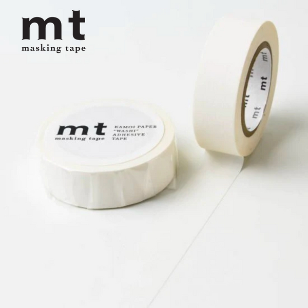 MT Basic Washi Tape Matte White 7m — MT Tape washi tape — decorative Japanese paper tape for journaling and craft, at Cityluxe Singapore