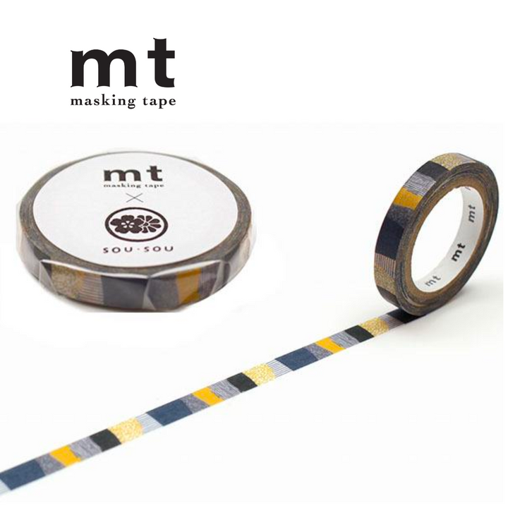 MT x SOU・SOU Washi Tape in Higashiyama Golden Field — MT Tape washi tape — decorative Japanese paper tape for journaling and craft, at Cityluxe Singapore