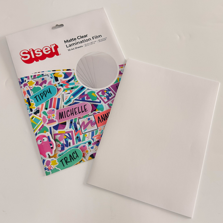 Siser Matte Clear Laminate Sheet Pack (10 Sheets) — detail view