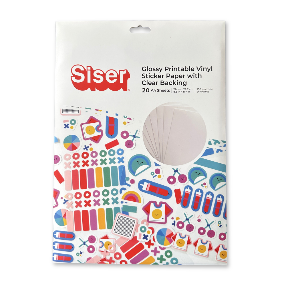 Siser Glossy Printable Vinyl Sticker Paper Clear Liner