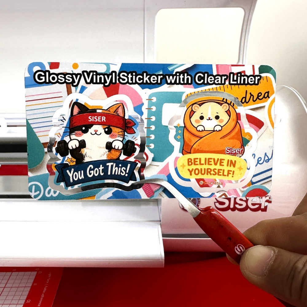 Siser Glossy Printable Vinyl Sticker Paper Clear Liner