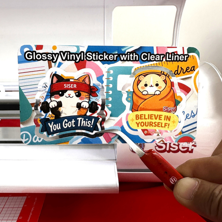 Siser Glossy Printable Vinyl Sticker Paper Clear Liner