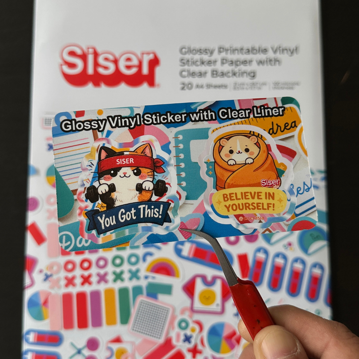 Siser Glossy Printable Vinyl Sticker Paper Clear Liner