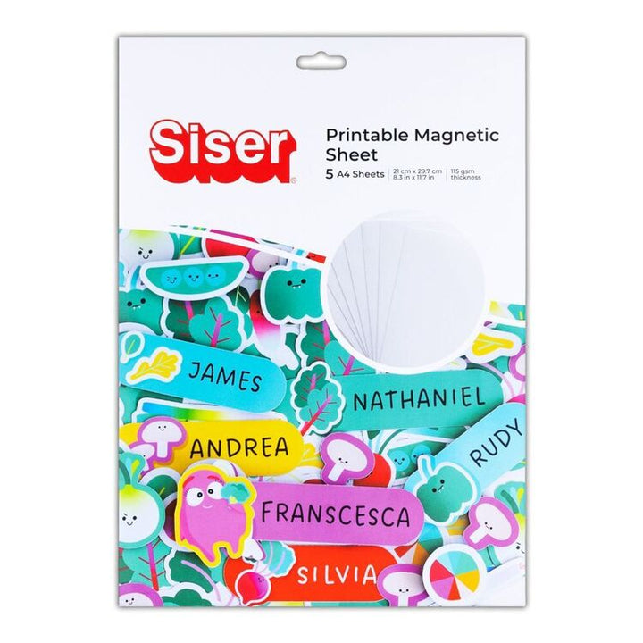 Siser Printable Magnetic Sheet Pack (5 Sheets) — front view