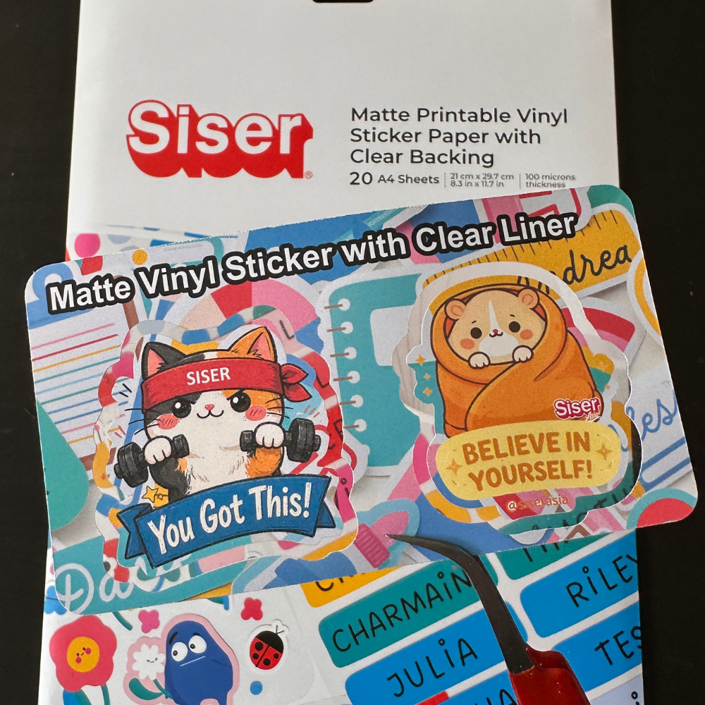 Siser Matte Printable Vinyl Sticker Paper Clear Liner