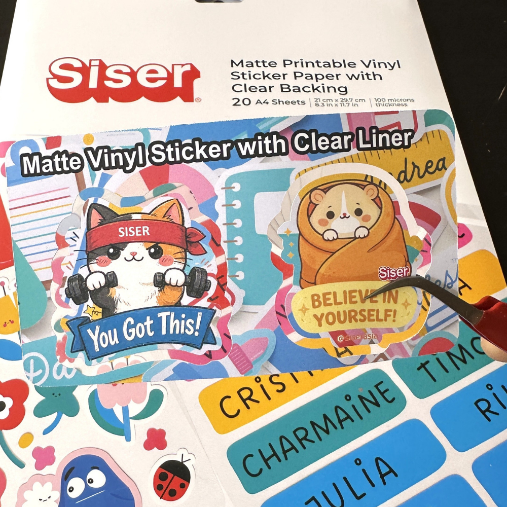 Siser Matte Printable Vinyl Sticker Paper Clear Liner