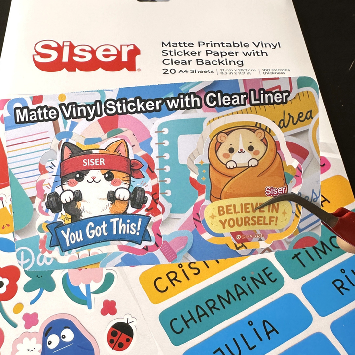 Siser Matte Printable Vinyl Sticker Paper Clear Liner