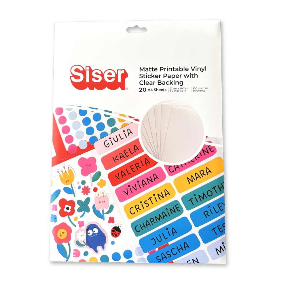 Siser Matte Printable Vinyl Sticker Paper Clear Liner