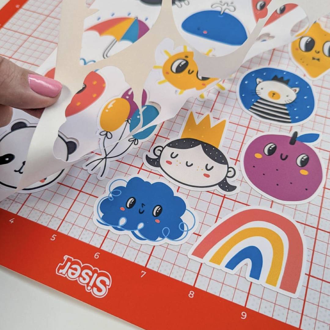 Siser Printable Vinyl Sticker Sheets Pack – waterproof printable sticker paper for crafts and labels.