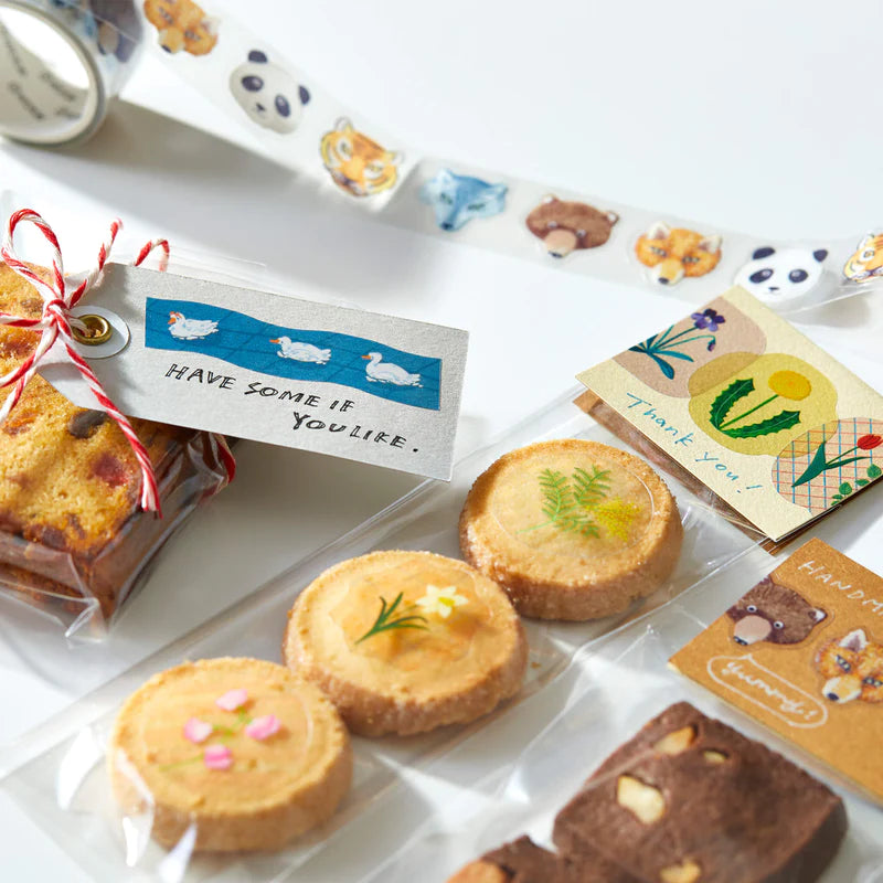 KITTA Soda Transparent Masking Tape (Sticker Type) - Rolling Cat