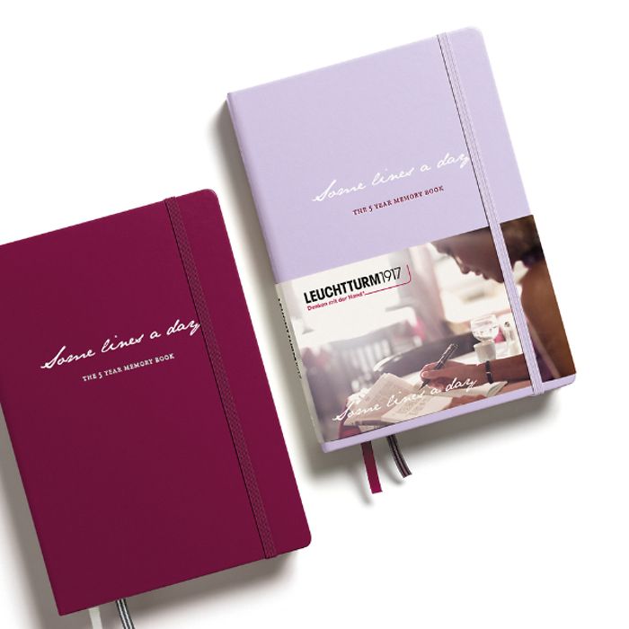 Leuchtturm1917 Some Lines A Day A5 Medium Hardcover Notebook in Port Red — Leuchtturm1917 notebook — quality writing journal with premium paper, at Cityluxe Singapore stationery store