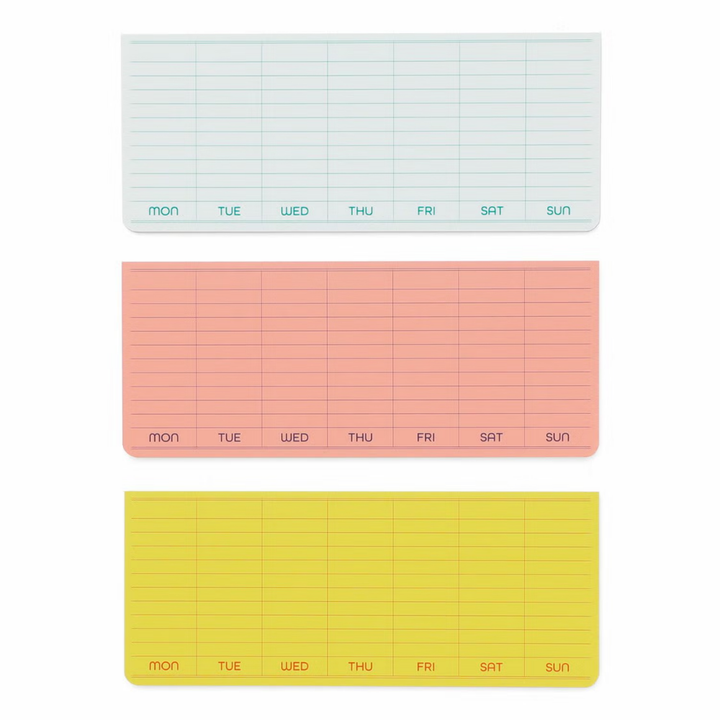 Sticky Memo Pad Weekly - Yellow