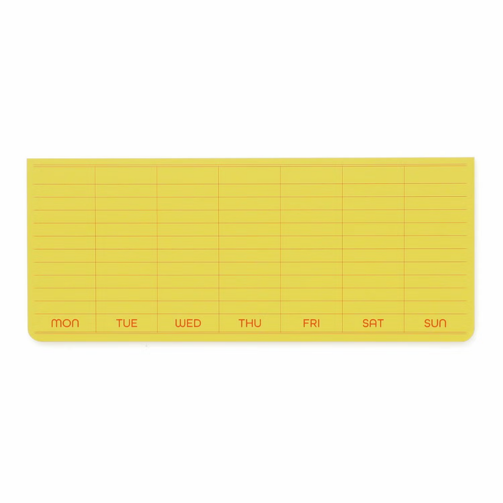 Sticky Memo Pad Weekly - Yellow