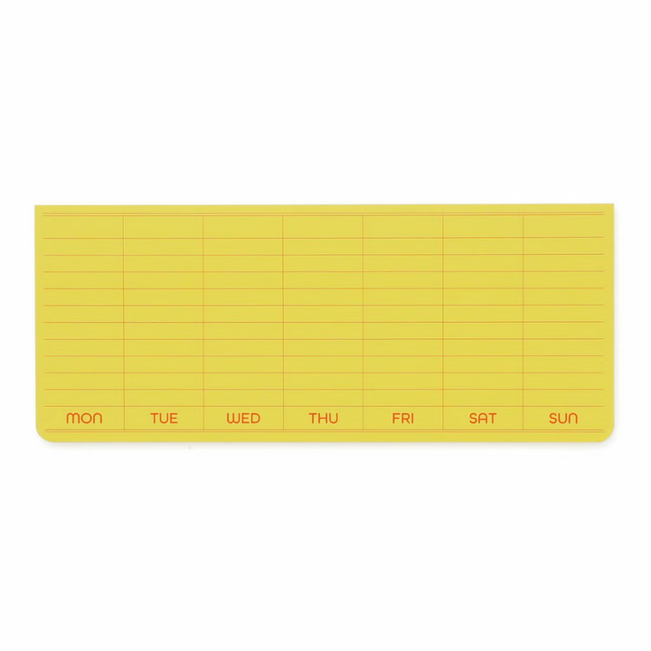 Sticky Memo Pad Weekly - Yellow