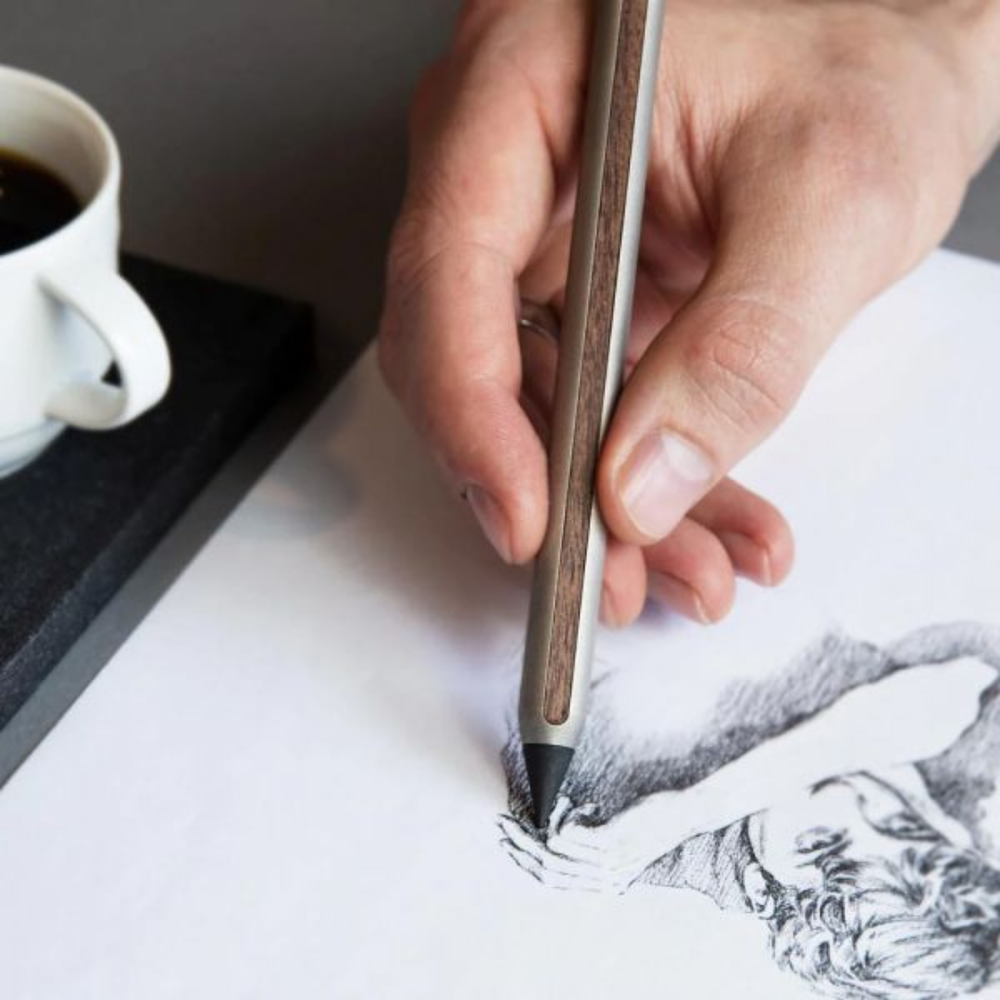 Stilform AEON Pencil in Titanium Matte — Stilform pencil — quality graphite writing pencil, at Cityluxe Singapore