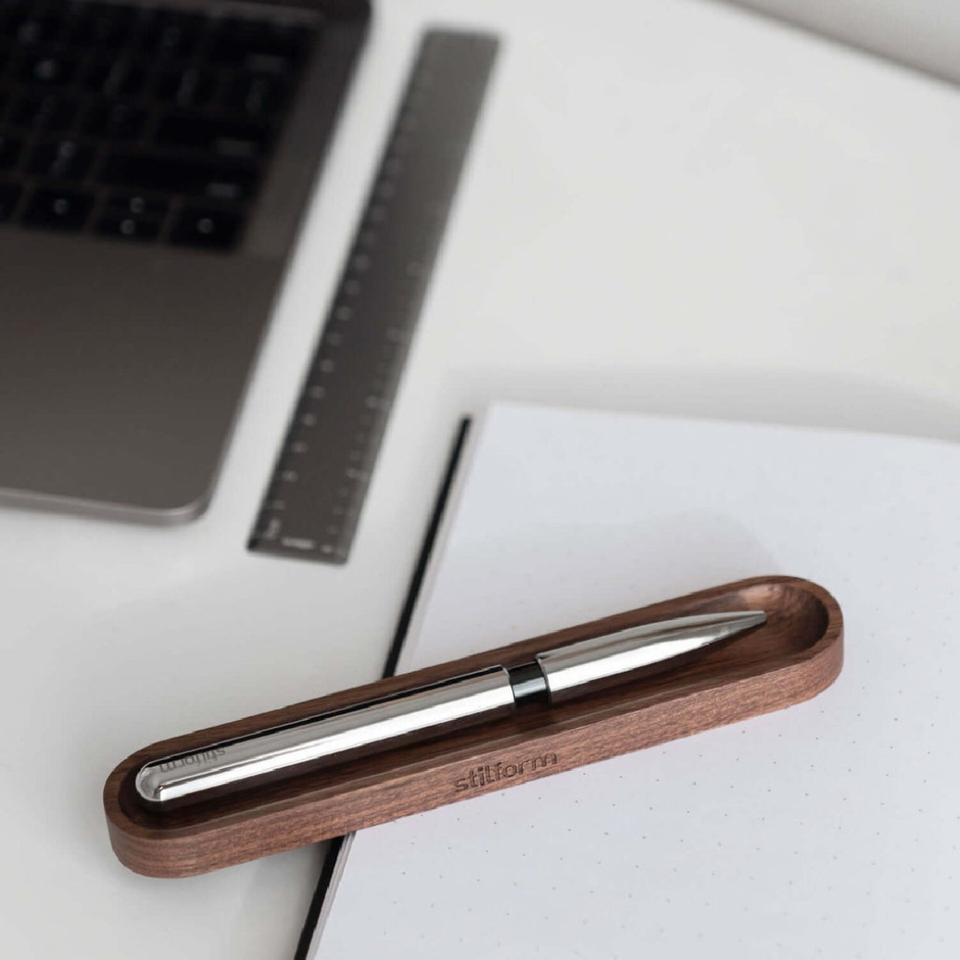 Stilform Wooden Holder - American Walnut in Keeps your Pen Safe — Stilform pen holder — premium stationery and lifestyle, at Cityluxe Singapore