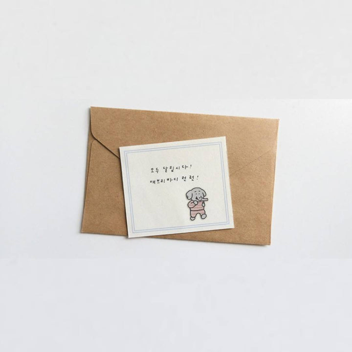 Suatelier Daily Deco Sticker - everybody run! — angle view