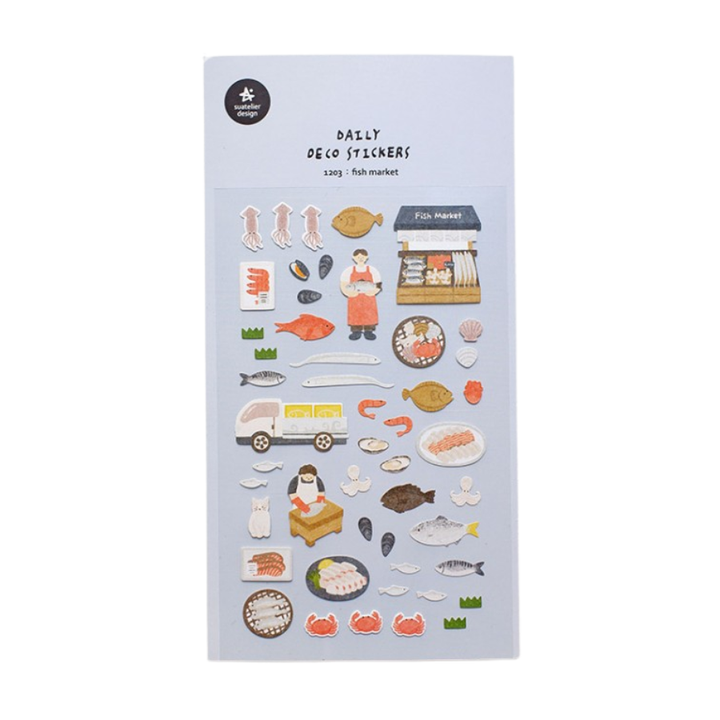 Suatelier Daily Deco Sticker – Fish Market