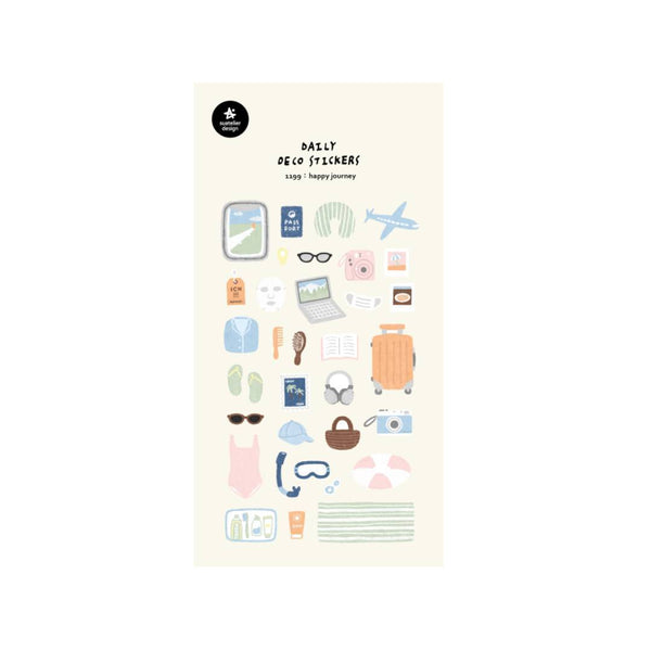 Suatelier Daily Deco Sticker - happy journey — front view