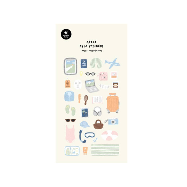 Suatelier Daily Deco Sticker - happy journey — front view
