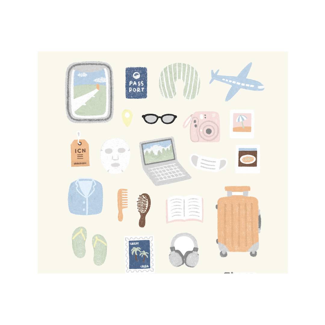 Suatelier Daily Deco Sticker - happy journey — side view