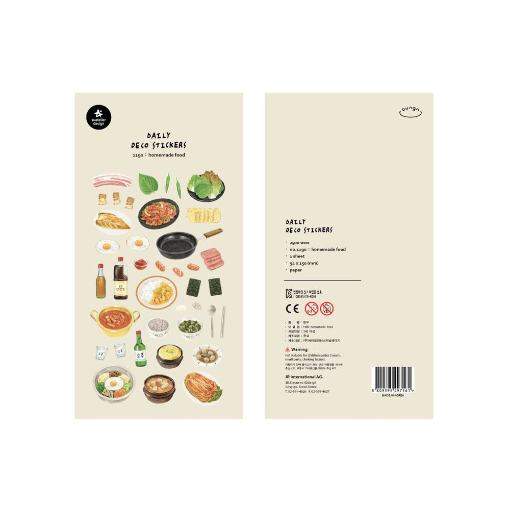 Suatelier Daily Deco Sticker Homemade Food, Korean Homemade Food, Suatelier Daily Deco Sticker, Suatelier, Deco Sticker, Cityluxe