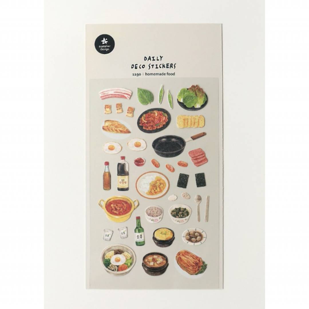 Suatelier Daily Deco Sticker Homemade Food, Korean Homemade Food, Suatelier Daily Deco Sticker, Suatelier, Deco Sticker, Cityluxe