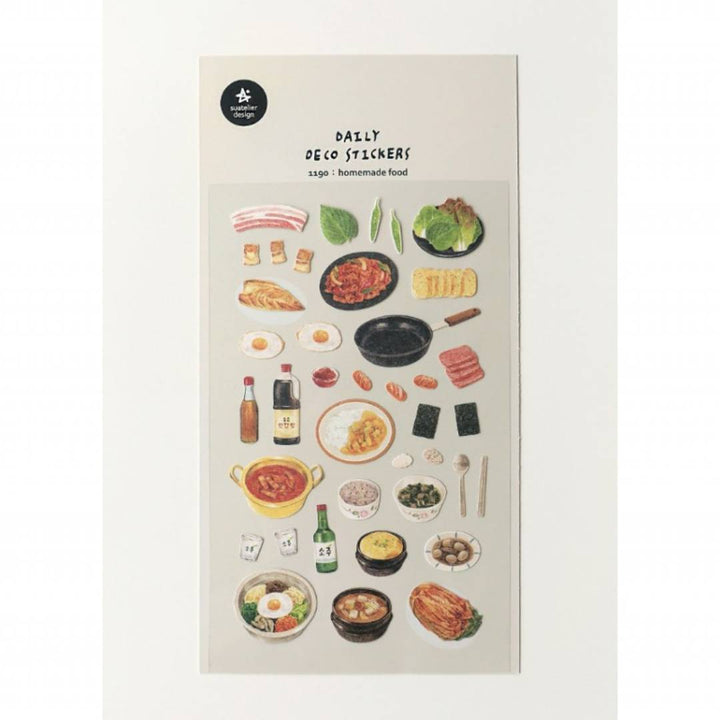 Suatelier Daily Deco Sticker Homemade Food, Korean Homemade Food, Suatelier Daily Deco Sticker, Suatelier, Deco Sticker, Cityluxe