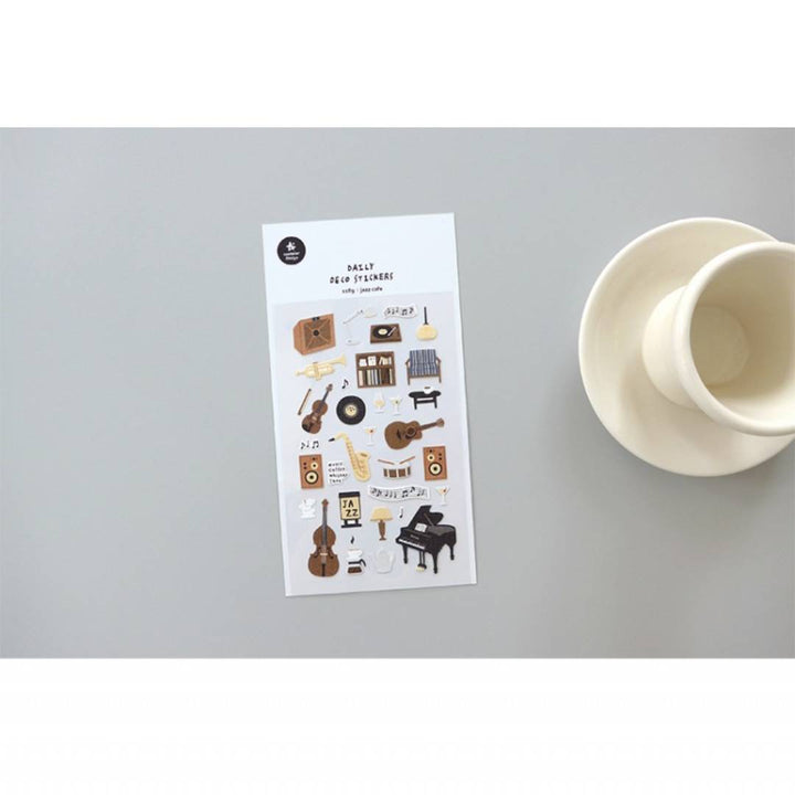 Suatelier Daily Deco Sticker - Jazz Cafe — with packaging