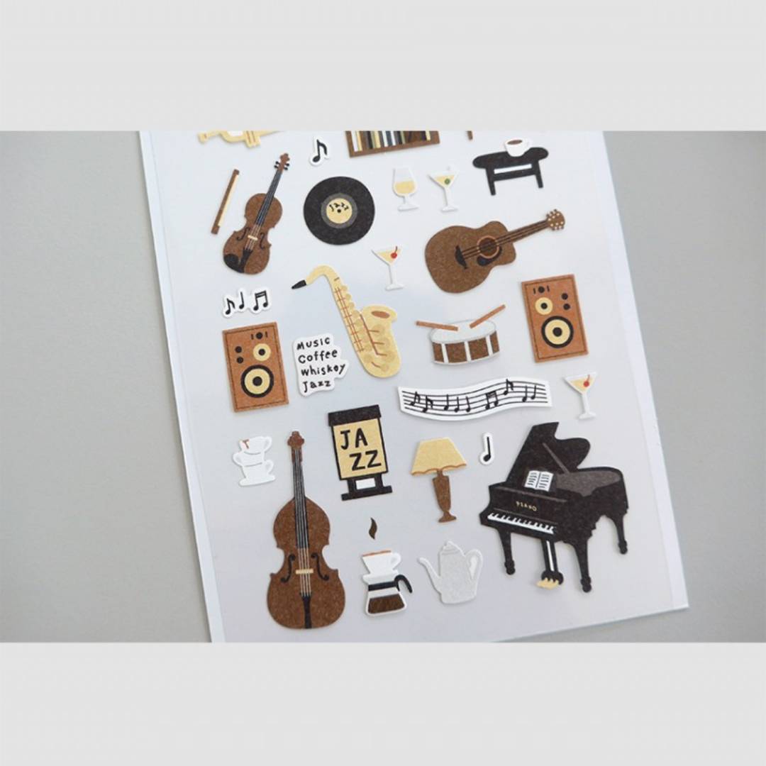 Suatelier Daily Deco Sticker - Jazz Cafe — in use
