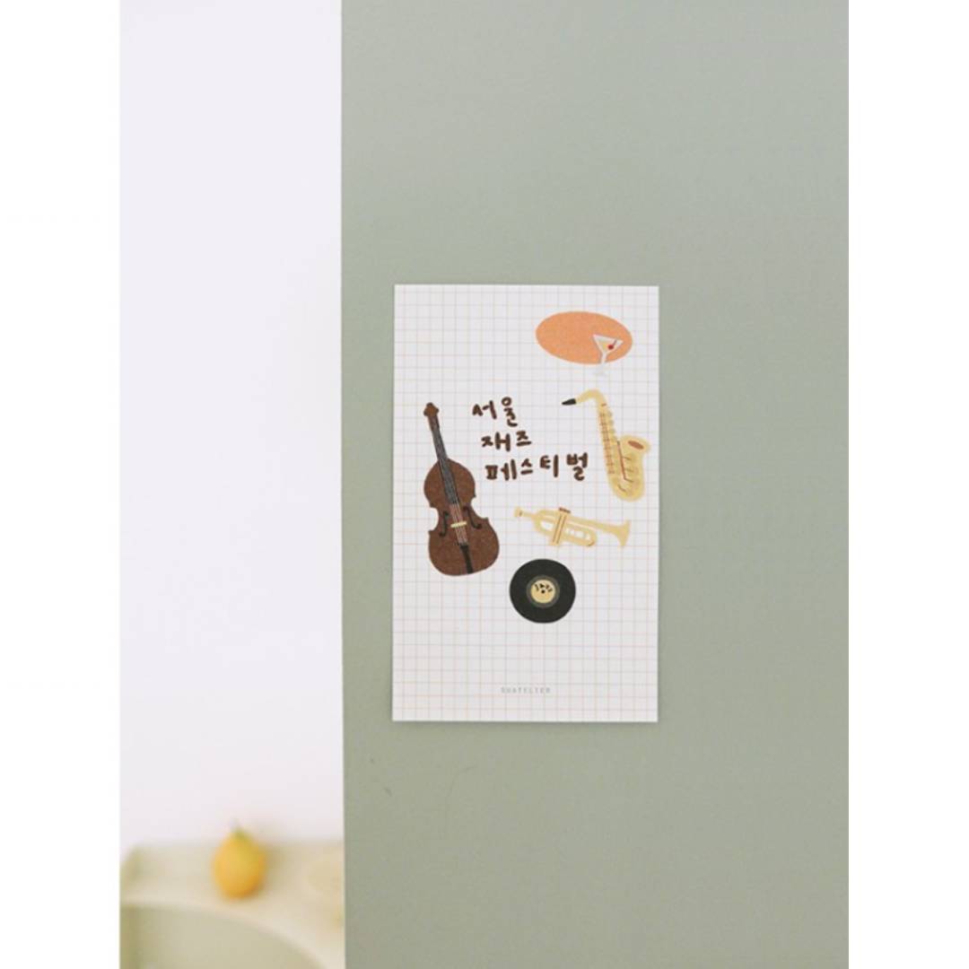 Suatelier Daily Deco Sticker - Jazz Cafe — flat lay