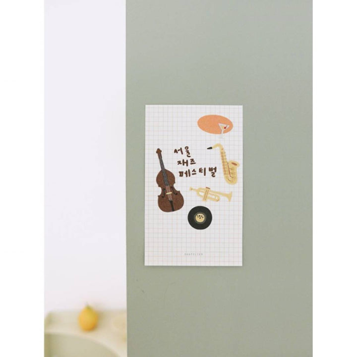 Suatelier Daily Deco Sticker - Jazz Cafe — flat lay