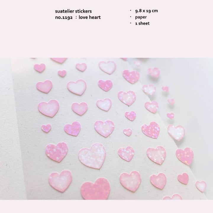 Suatelier Daily Deco Sticker - love heart — with packaging