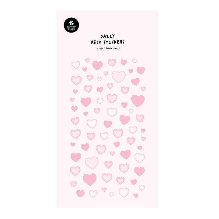 Suatelier Daily Deco Sticker - love heart — front view