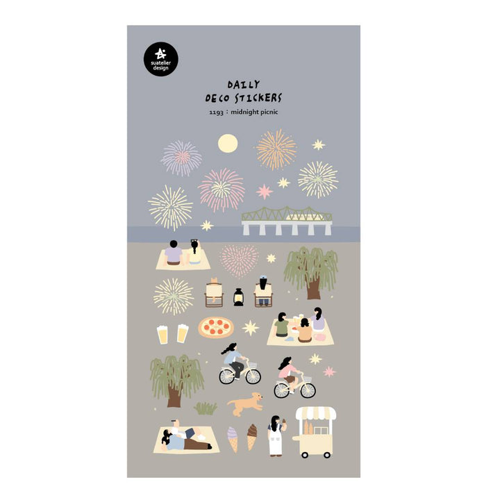 Suatelier Daily Deco Sticker - midnight picnic — front view