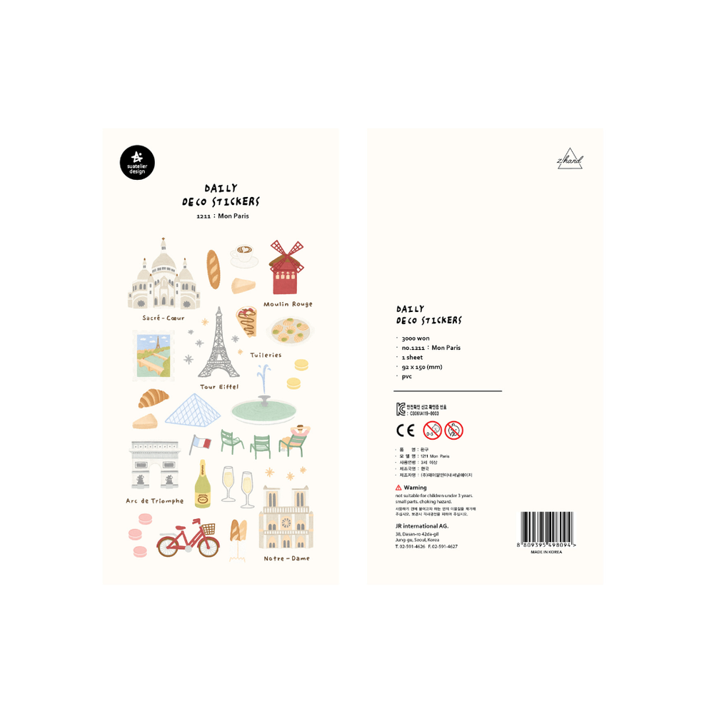 Suatelier Daily Deco Sticker - Mon Paris