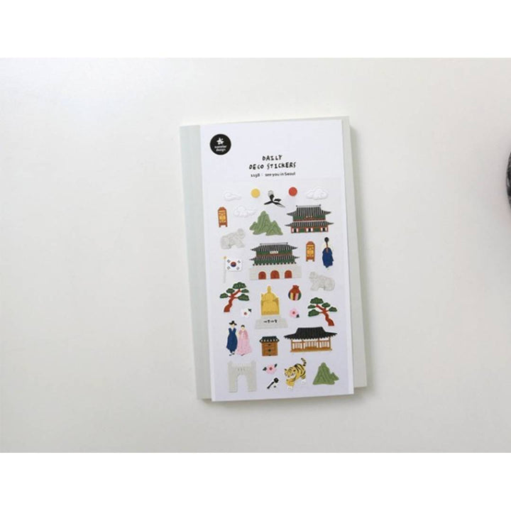 Suatelier Daily Deco Sticker in see you in Seoul — Suatelier decorative sticker — for journaling, planners and scrapbooking, at Cityluxe Singapore