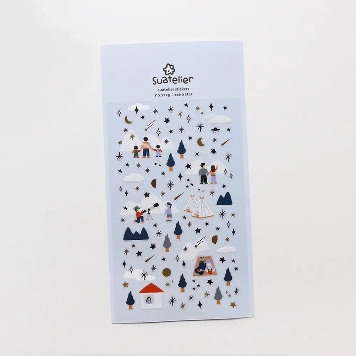 Suatelier Daily Deco Stickers See a Star sheet, front view photo