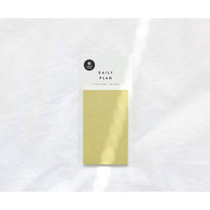 Suatelier Daily Plan .62 Sticky Notes in beige color, minimalist rectangular sticky memo pad with 40 sheets.