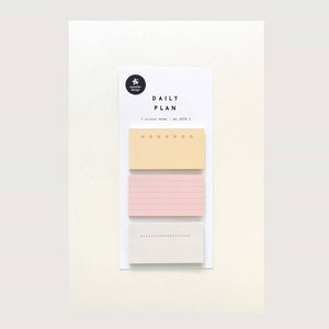 Suatelier Daily Plan .64 Sticky Notes – minimalist memo pad in soft tone, 55 × 30 mm, 40 sheets, for planners and desk notes.
