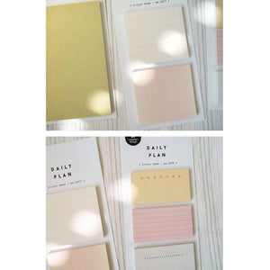 Suatelier Daily Plan .64 Sticky Notes – minimalist memo pad in soft tone, 55 × 30 mm, 40 sheets, for planners and desk notes.