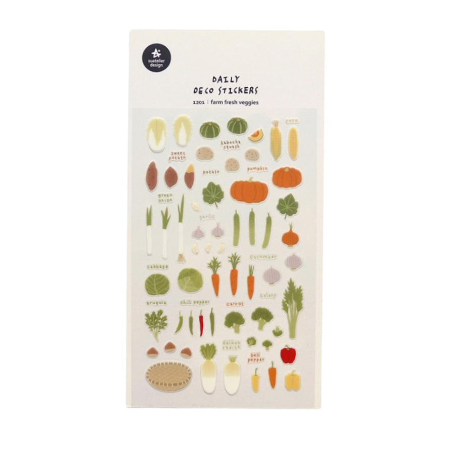 Suatelier Daily Deco Sticker – Farm Fresh Veggies
