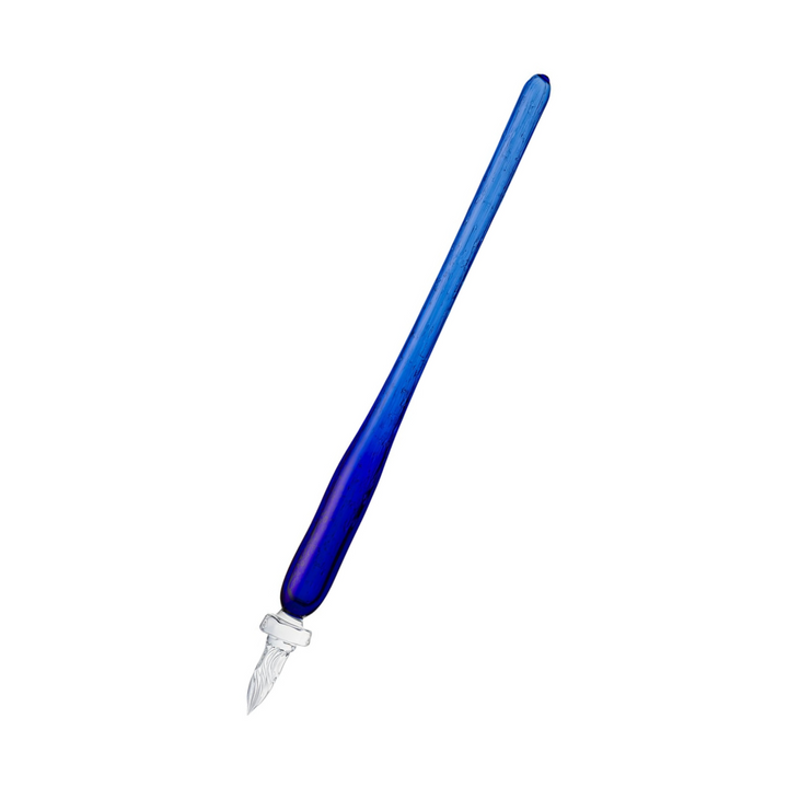 Matsubokkuri Tsubutsubu Glass Fountain Pen in Blue — Matsubokkuri fountain pen — precision nib writing instrument, at Cityluxe Singapore stationery store